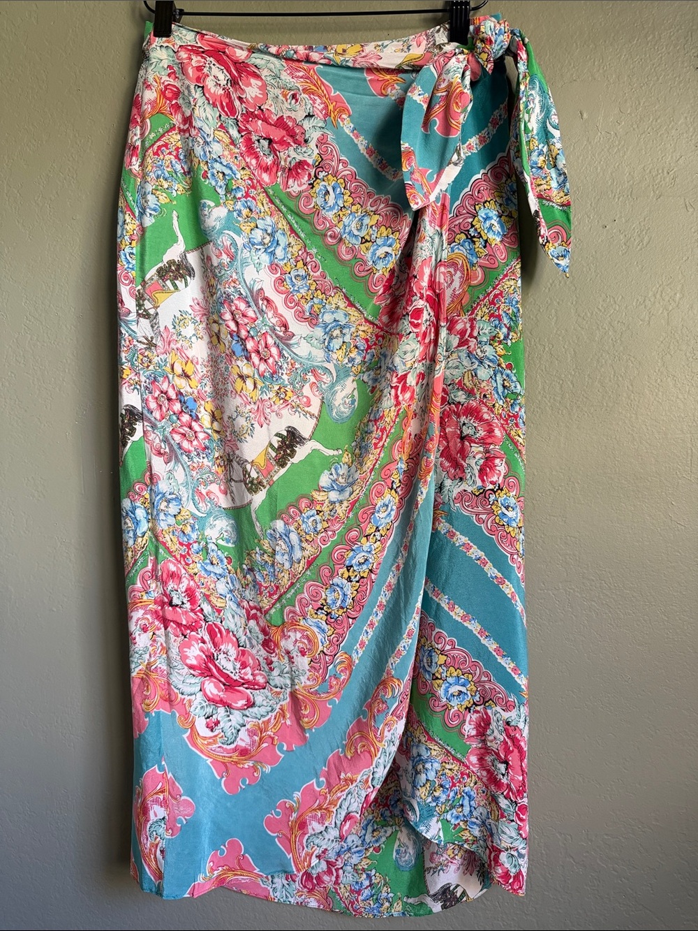 Anthropologie Maeve Bette Wrap Skirt 100% silk